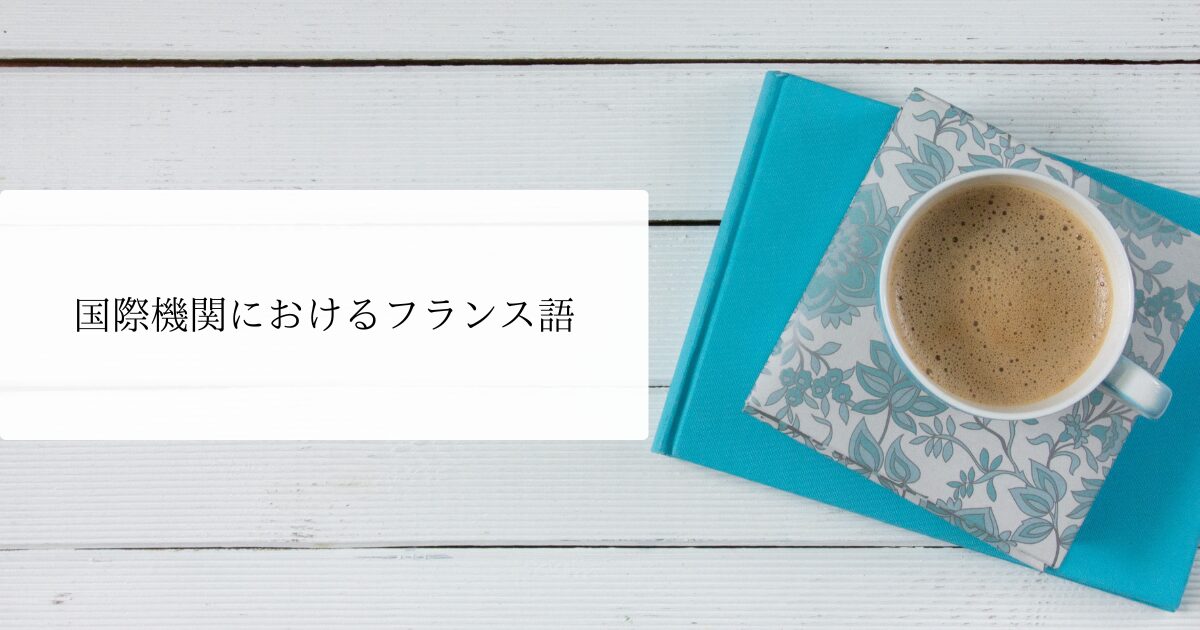 #16 国際機関におけるフランス語｜フランス語コラム